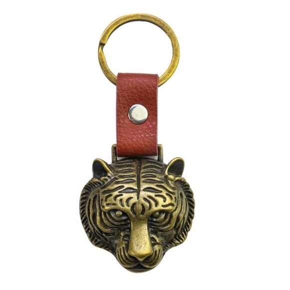 TIGER HEAD Bottle Opener keychain Wild Animal Key Chain Ring Ornament - Picture 4 of 4
